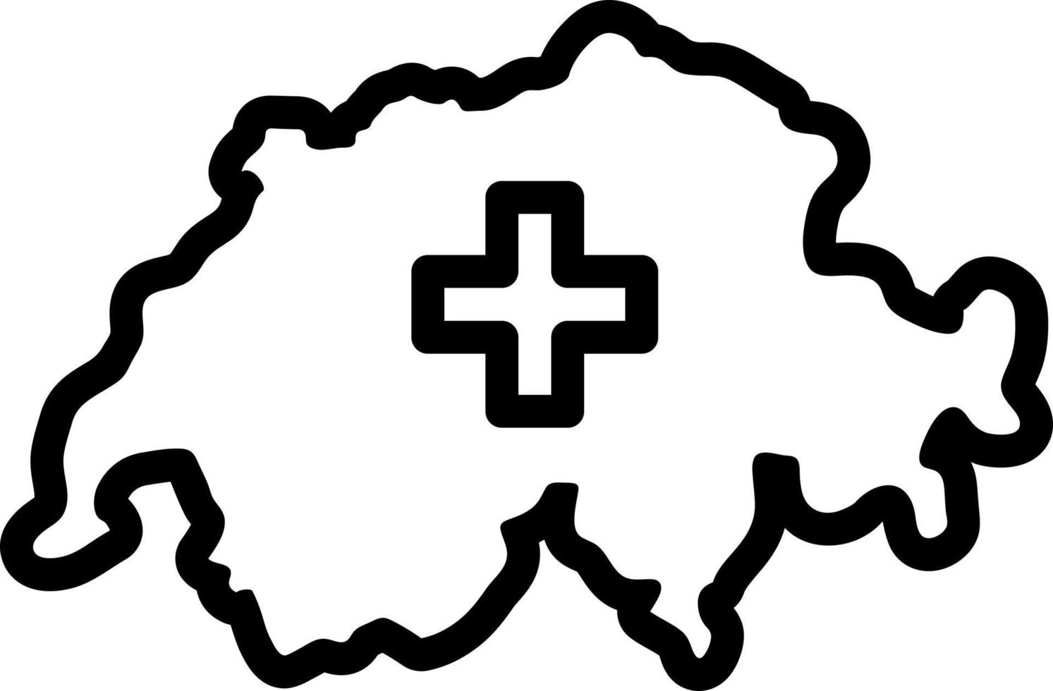 line icon for switzerland vector
