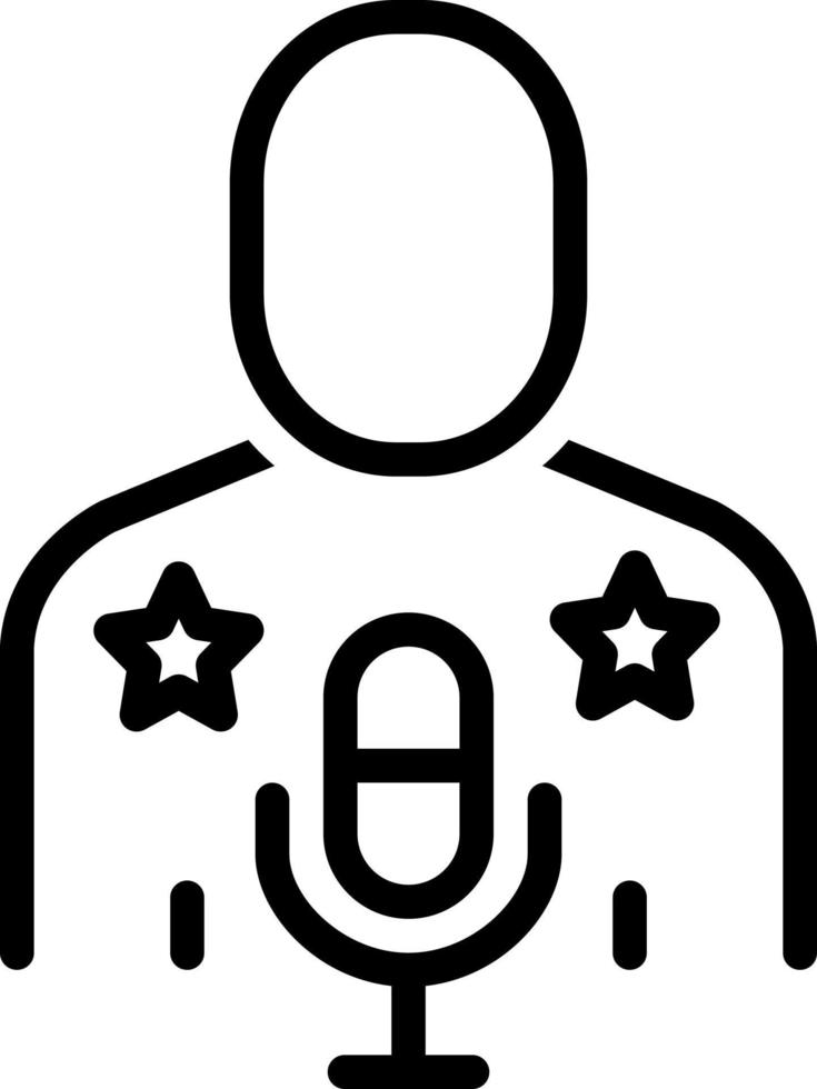 line icon for idol vector