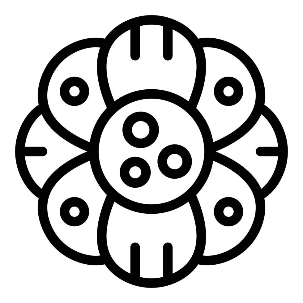 Sabah rafflesia icon outline vector. Tropical plant vector