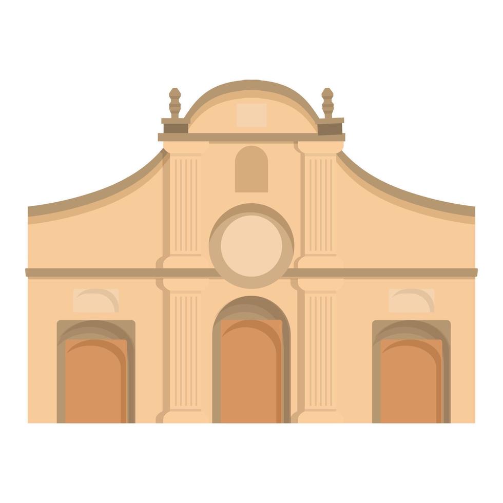 vector de dibujos animados de icono de la iglesia de filipinas. viajes culturales