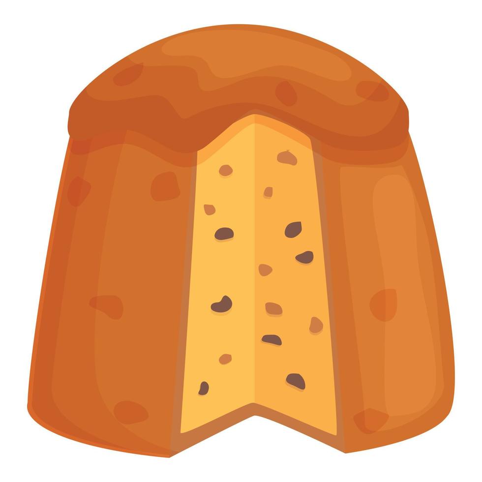 Bakery bread icon cartoon vector. Panettone cake vector