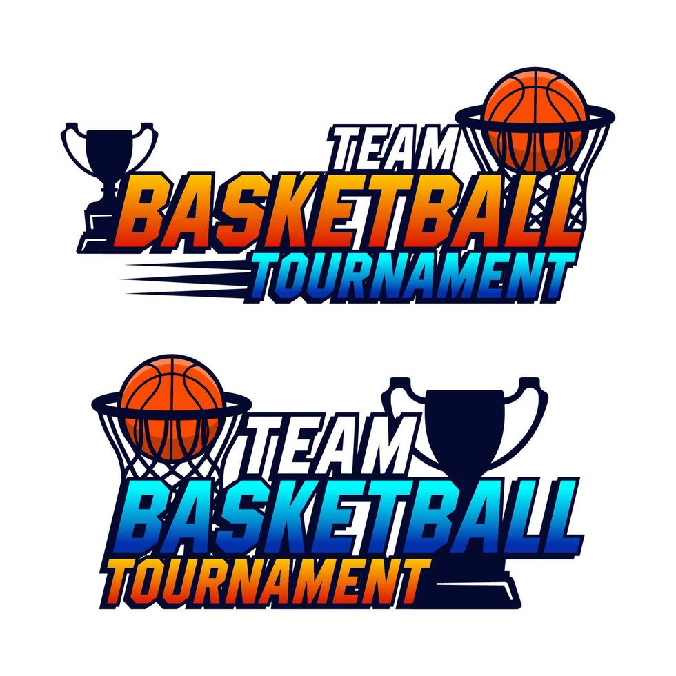Team basketball tournament vector design collection