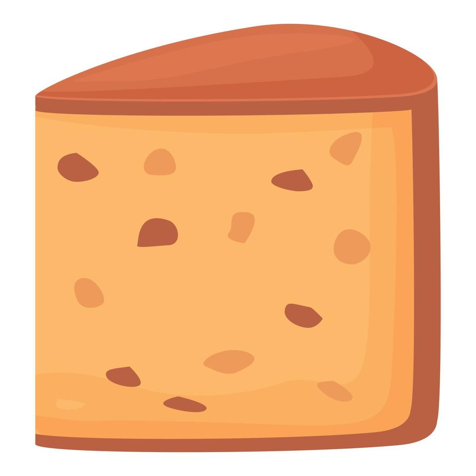 vector de dibujos animados de icono de rebanada de panettone. comida italiana