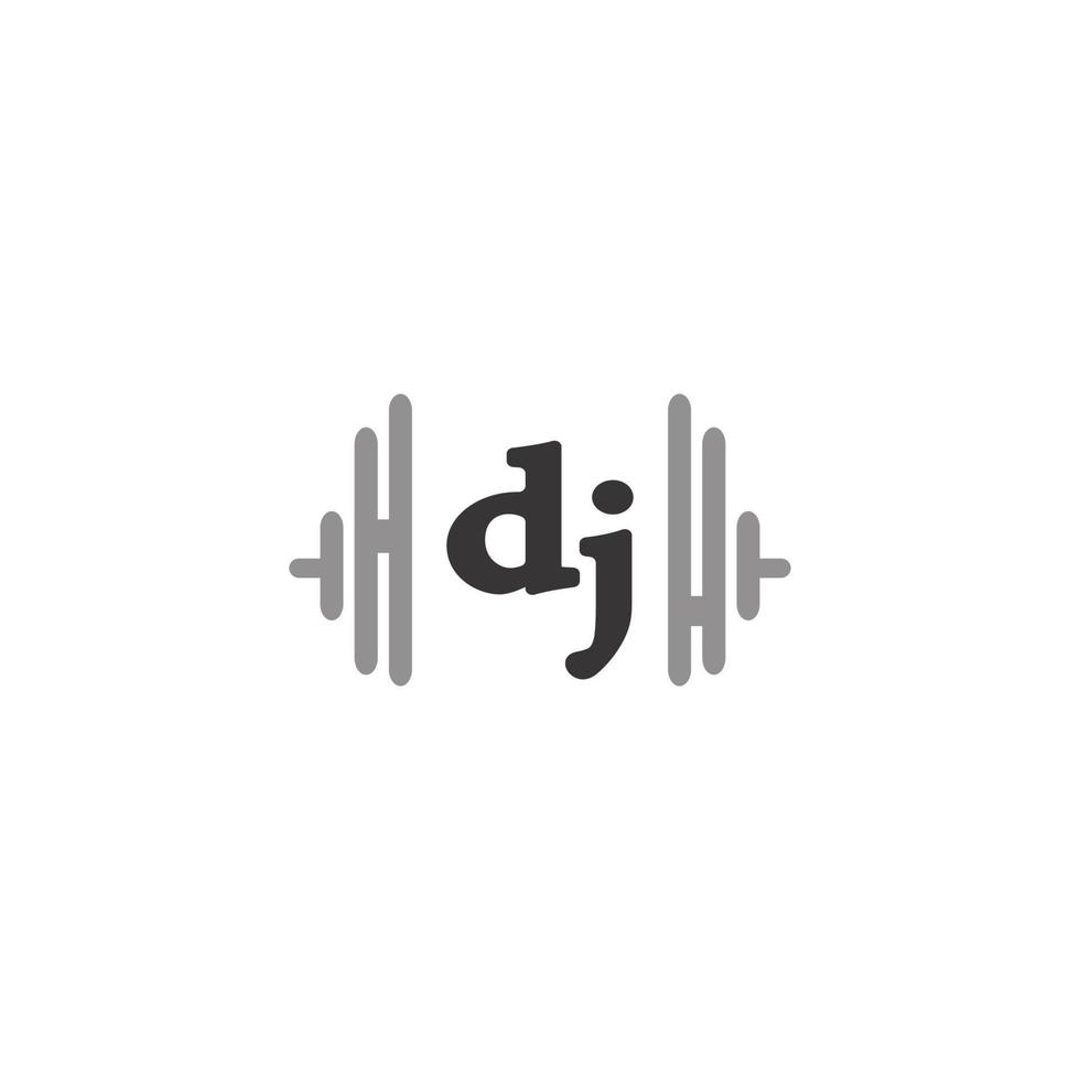 icono de vector de logotipo de música dj