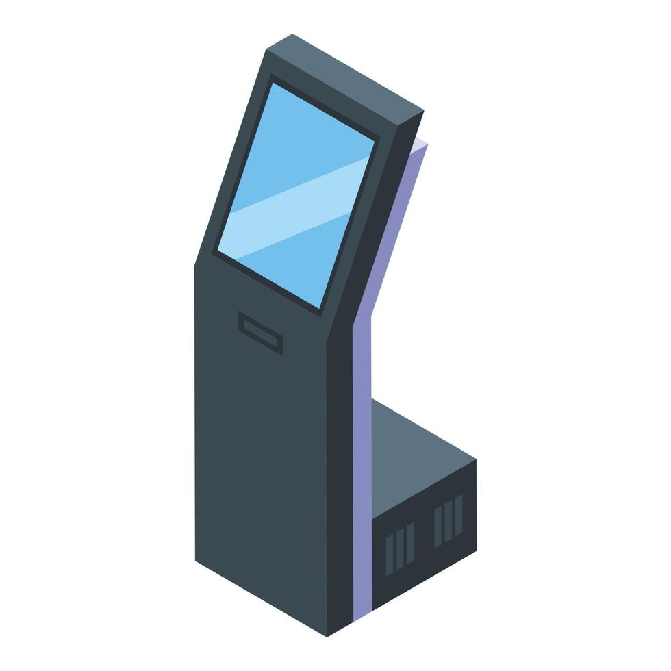 Black touchscreen icon isometric vector. Smart swipe vector