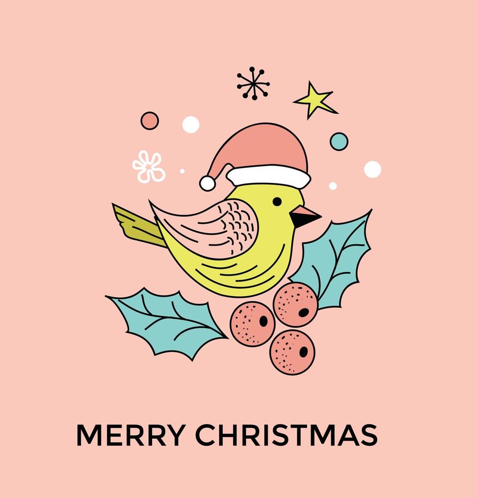 Trendy Merry Christmas vector