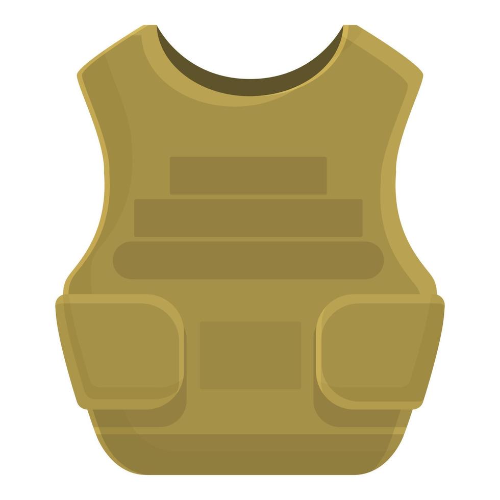 vector de dibujos animados de icono de chaleco de seguridad. armadura de kevlar
