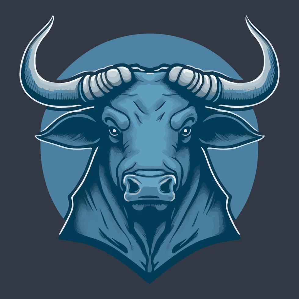 Bull Head Logo Concept. Buffalo Mascot Illustration 14825585 Vector Art at  Vecteezy