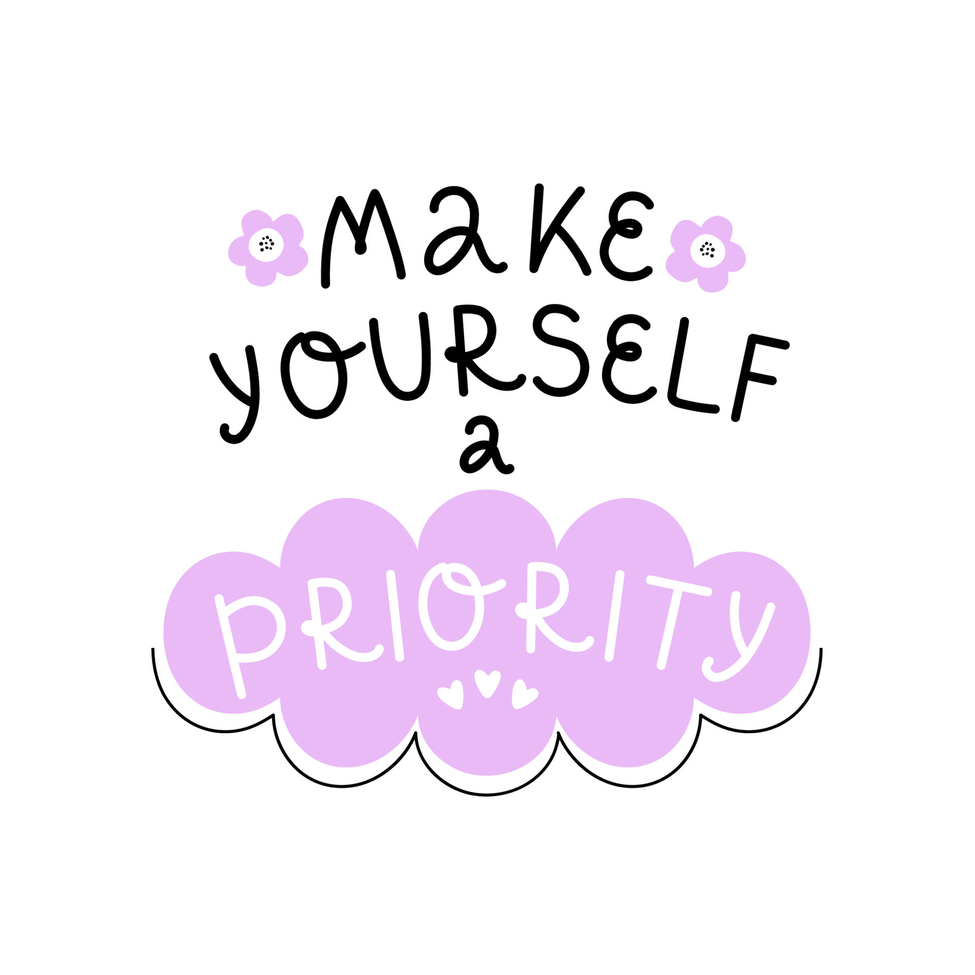 Vector illustration with a series of taking care of yourself and your