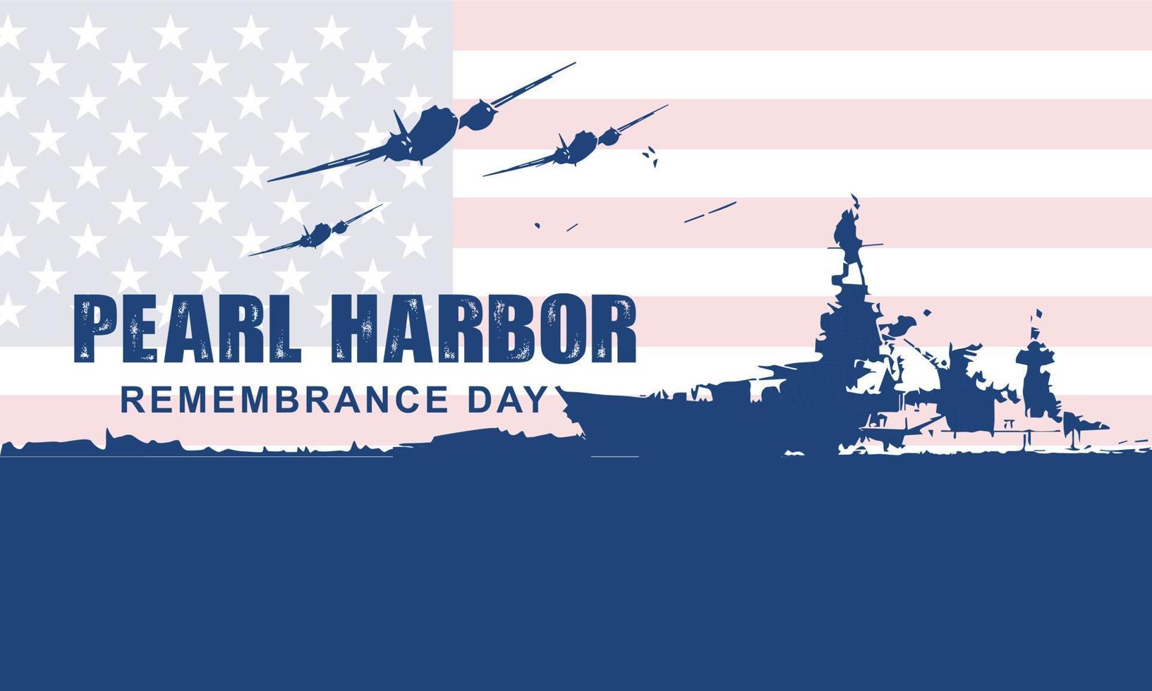 Pearl Harbor Remembrance Day Background. Vector Illustration.