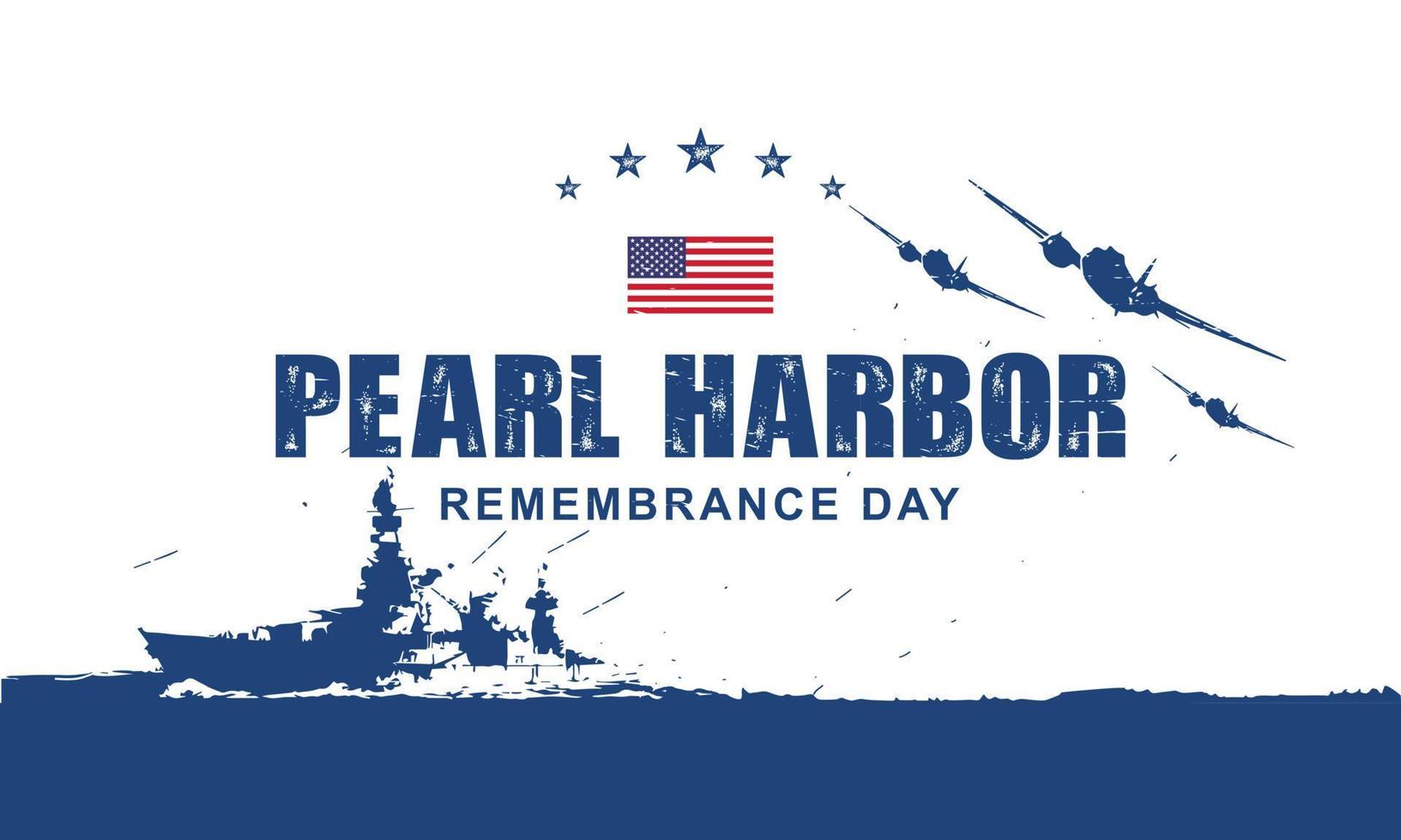 Pearl Harbor Remembrance Day Background. Vector Illustration.