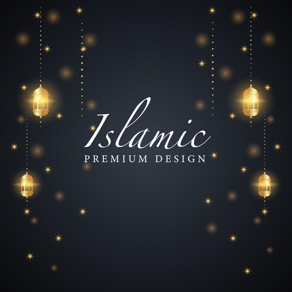 islamic Background Design. Greeting Card, Banner, Poster. Vector Illustration.