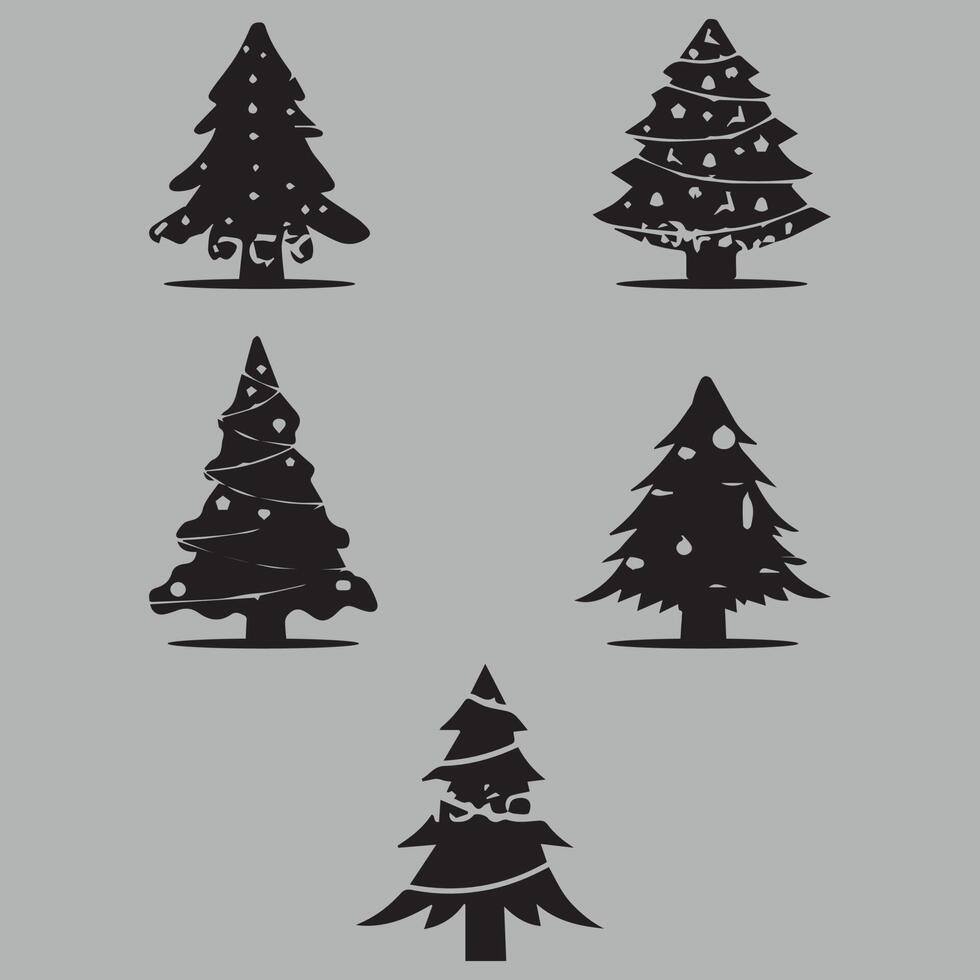 Christmas tree or xmas tree silhouette 14826212 Vector Art at Vecteezy