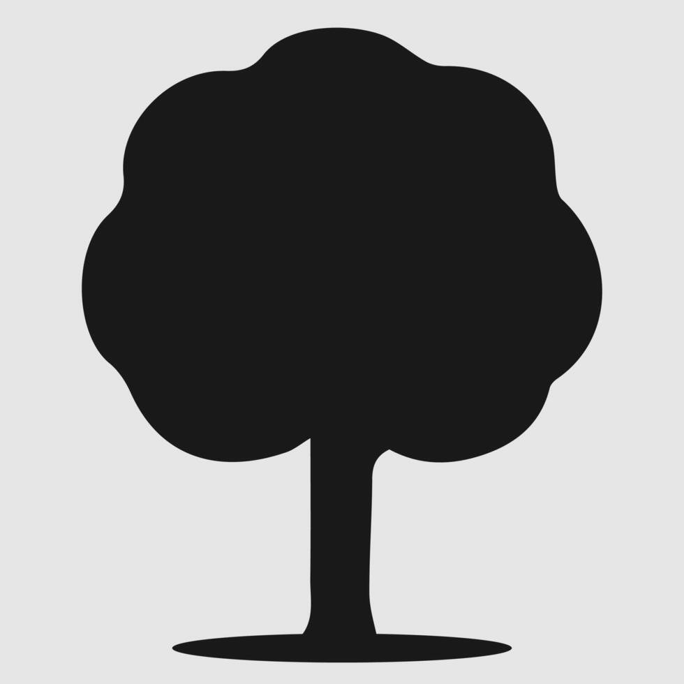 Vector illustration  set of silhouettes of trees