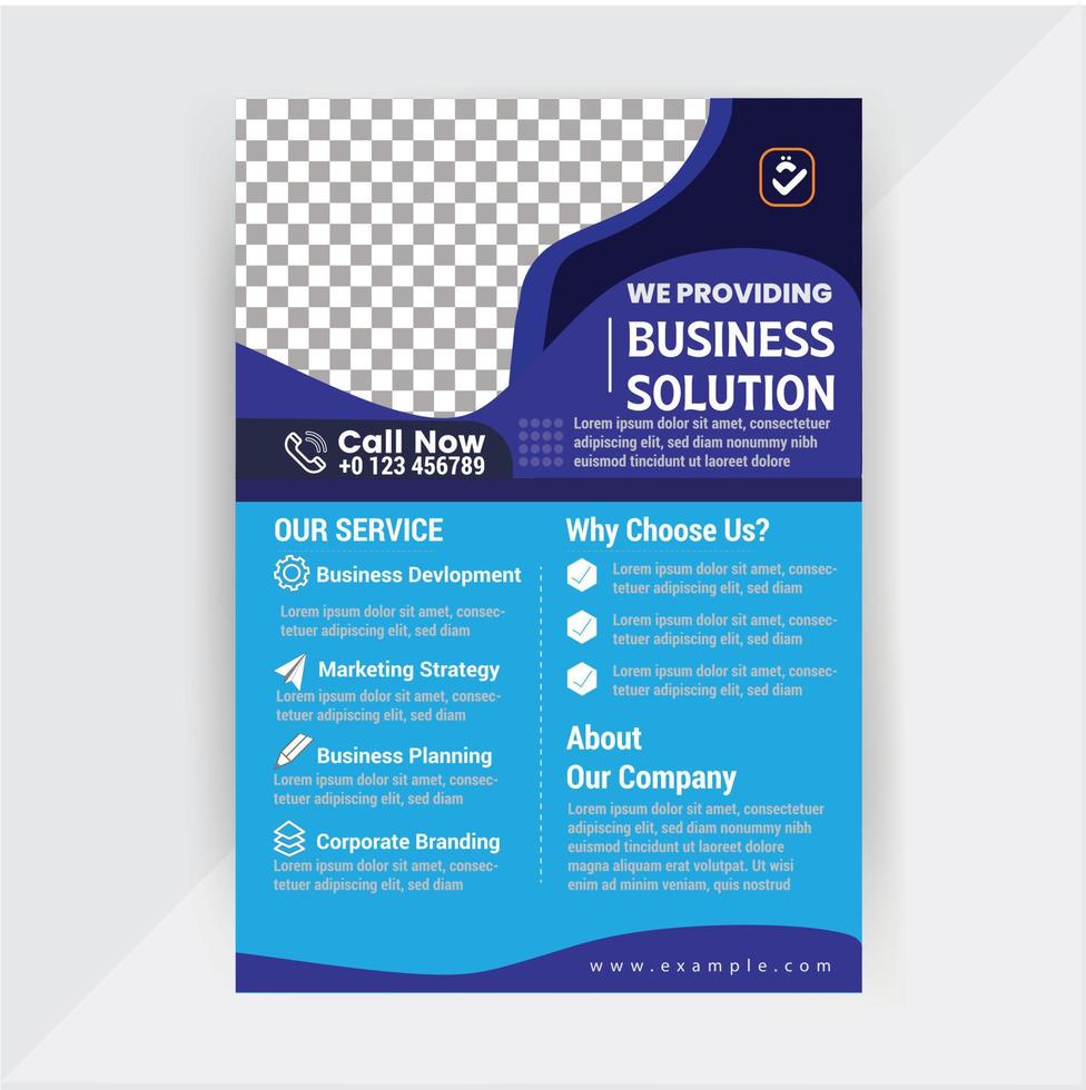 Corporate Business Flyer Design Template for your business.Easy to Customize every File. vector