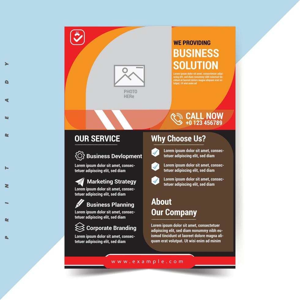 Corporate Business Flyer Design Template for your business.Easy to Customize every File. vector