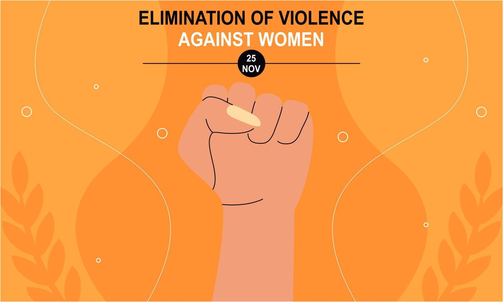 ilustración del día internacional para la eliminación de la violencia contra la mujer vector