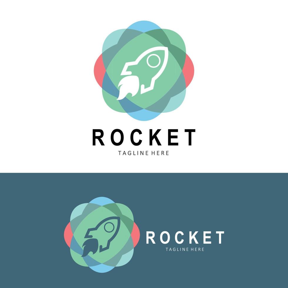 Rocket Logo Design, space exploration vehicle vector