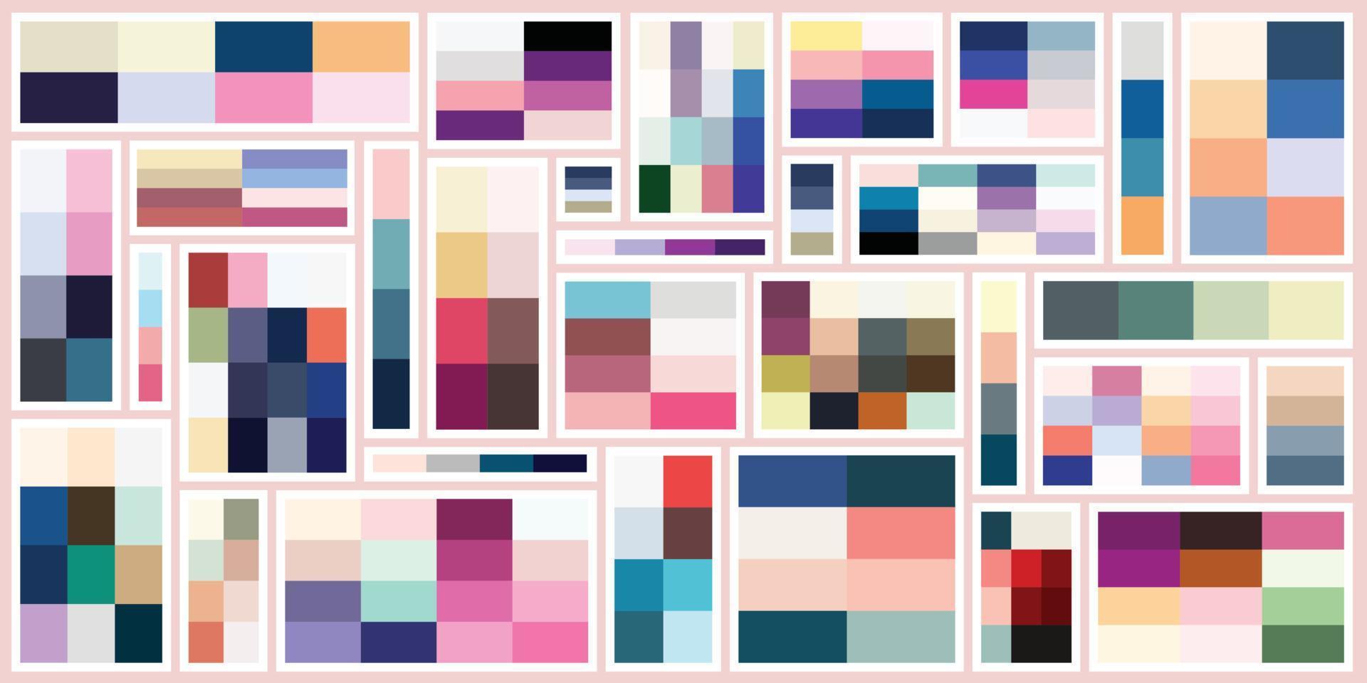 PCollection of Wedding colour pallet vector