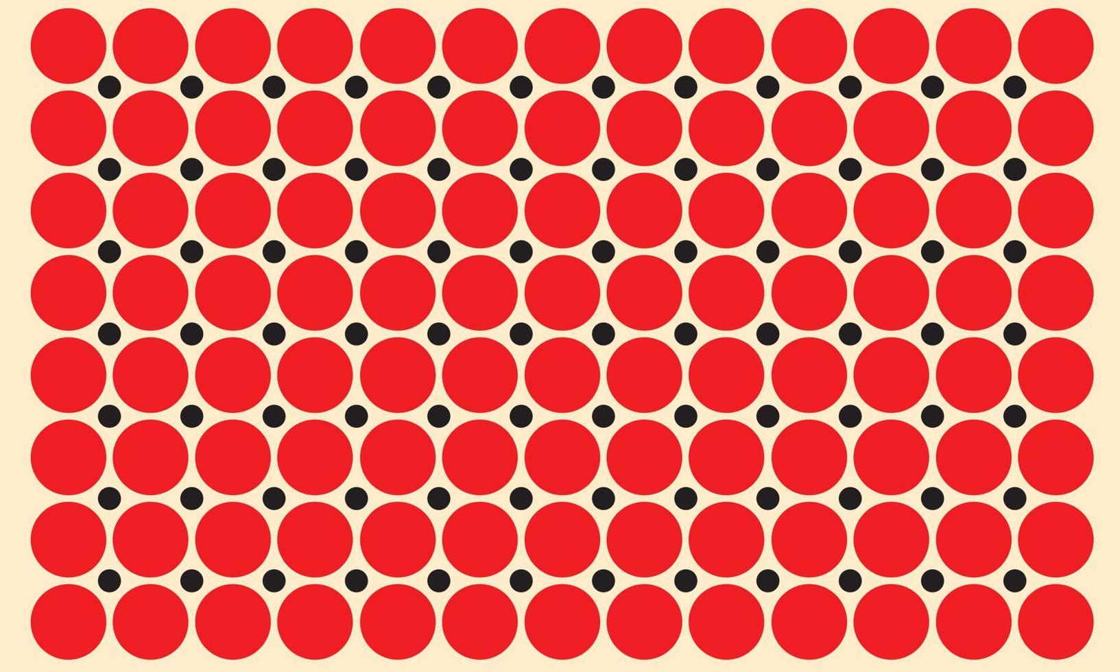 Flat design red polka dot vector