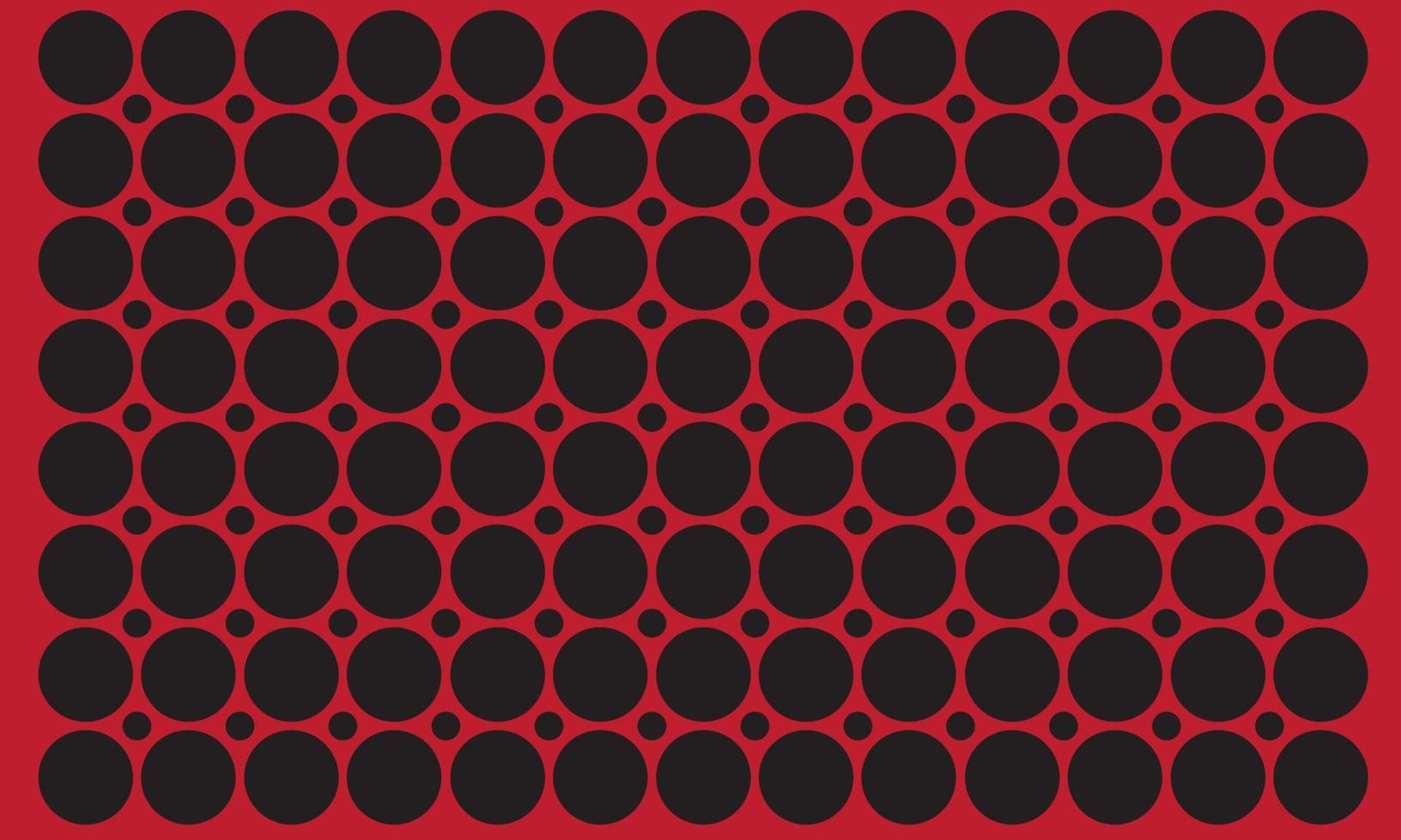 fondo de lunares negros rojos de diseño plano vector