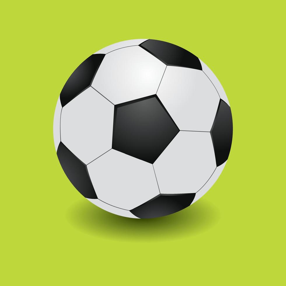 ilustración vectorial balón de fútbol blanco vector