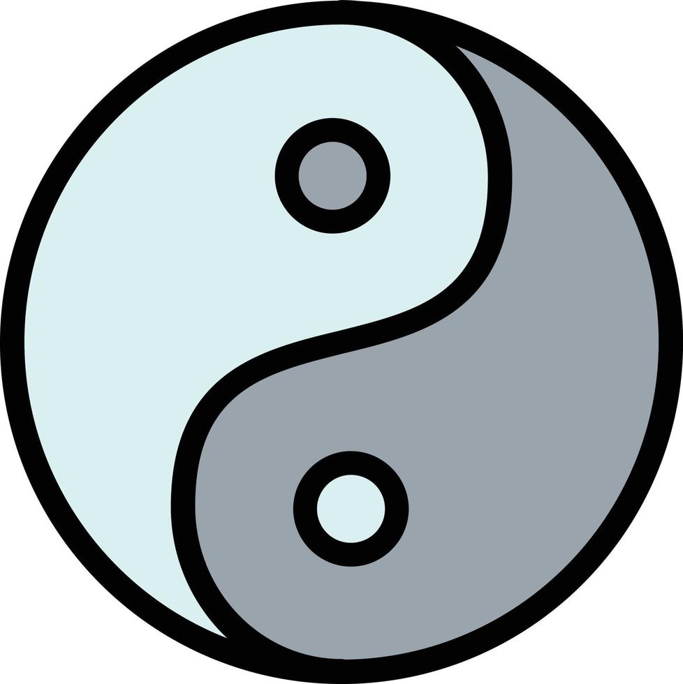 diseño de icono de vector de yin yang
