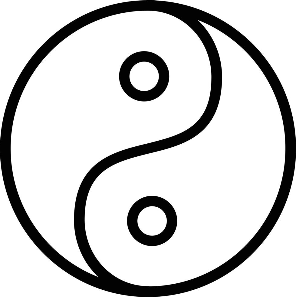 Yin Yang Vector Icon Design