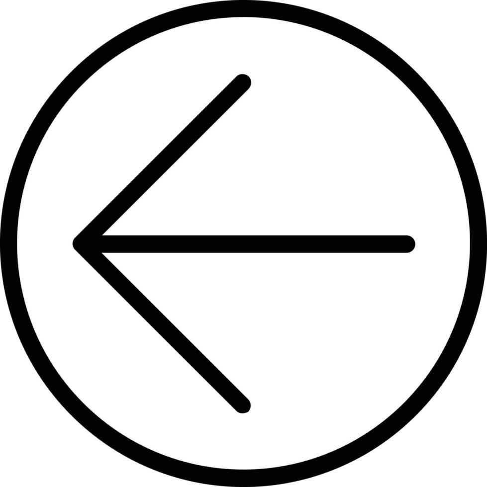 Arrow Circle Left Vector Icon Design