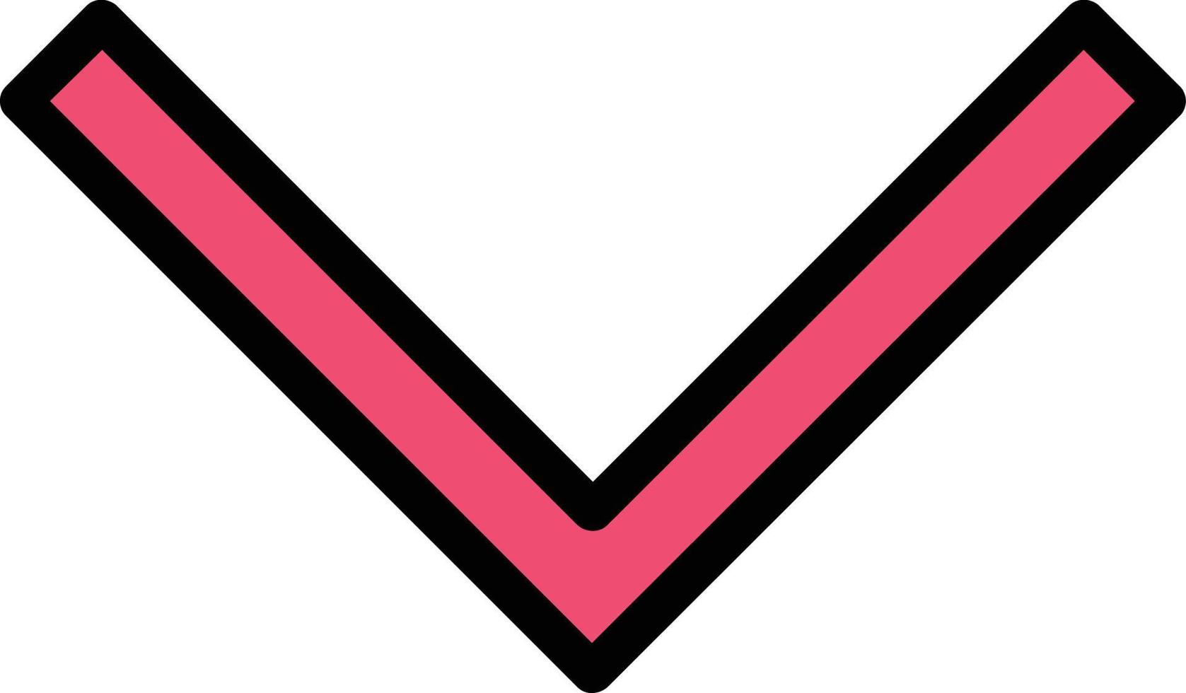 diseño de icono de vector de chevron abajo