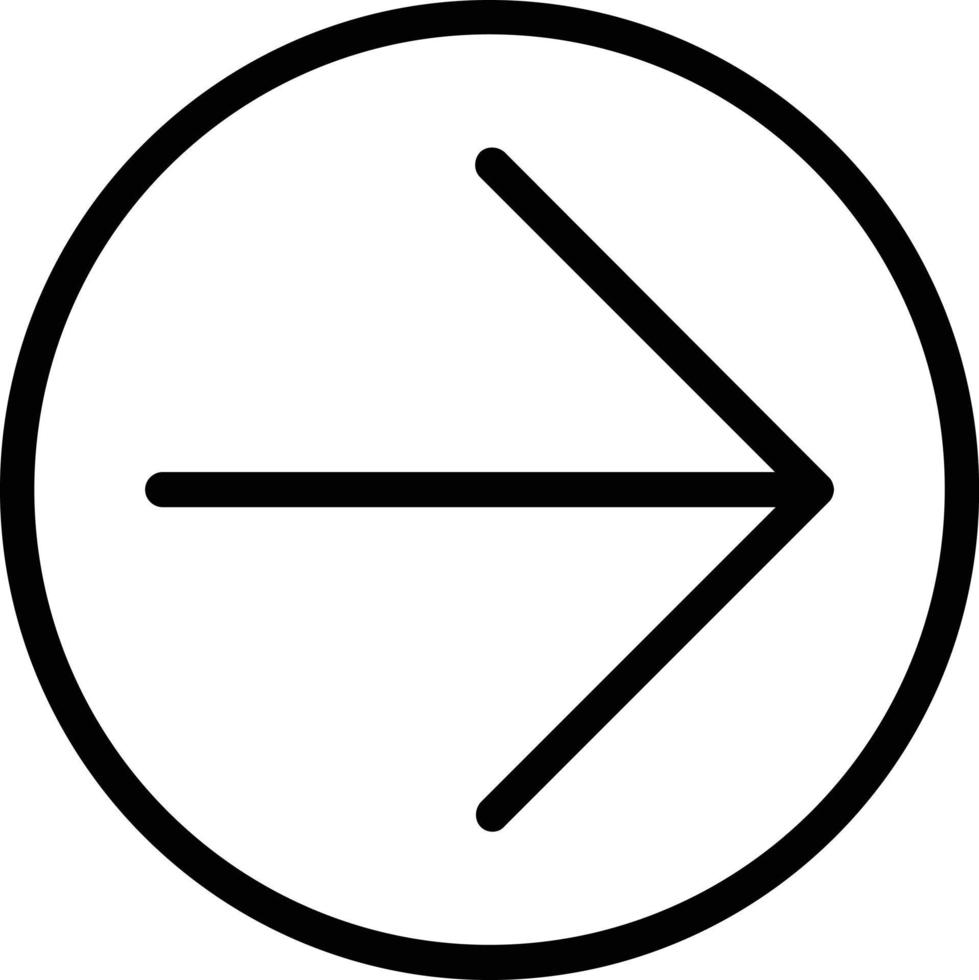 Arrow Circle Right Vector Icon Design