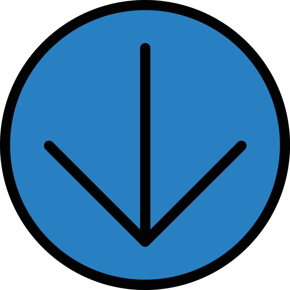 Arrow Circle Down Vector Icon Design