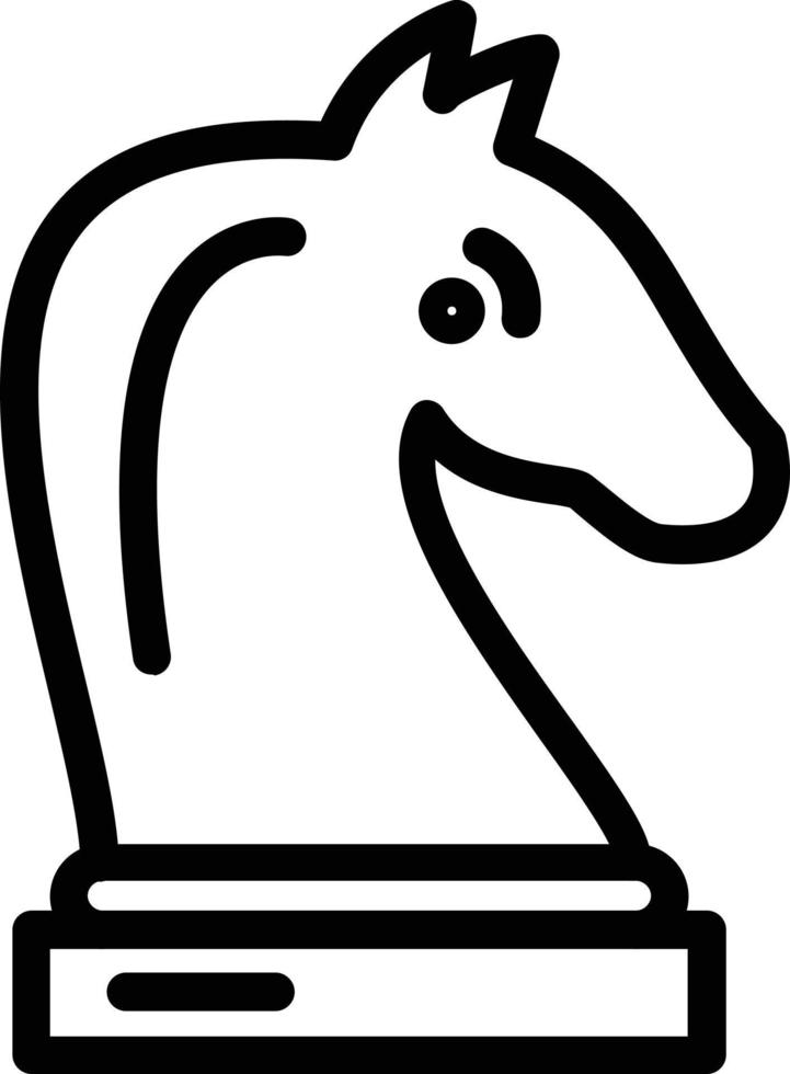 Chess Knight Vector Icon Design