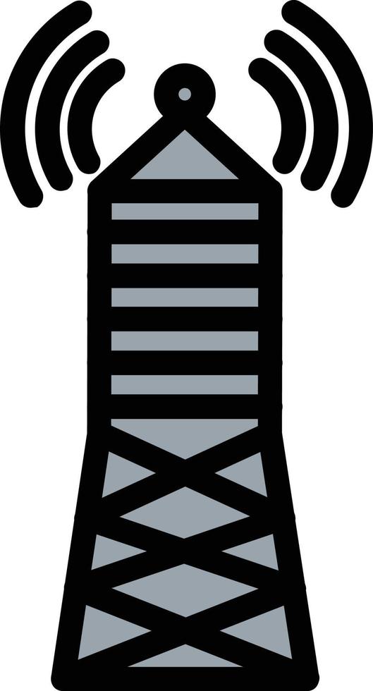 Broadcast Tower Vector Icon Design