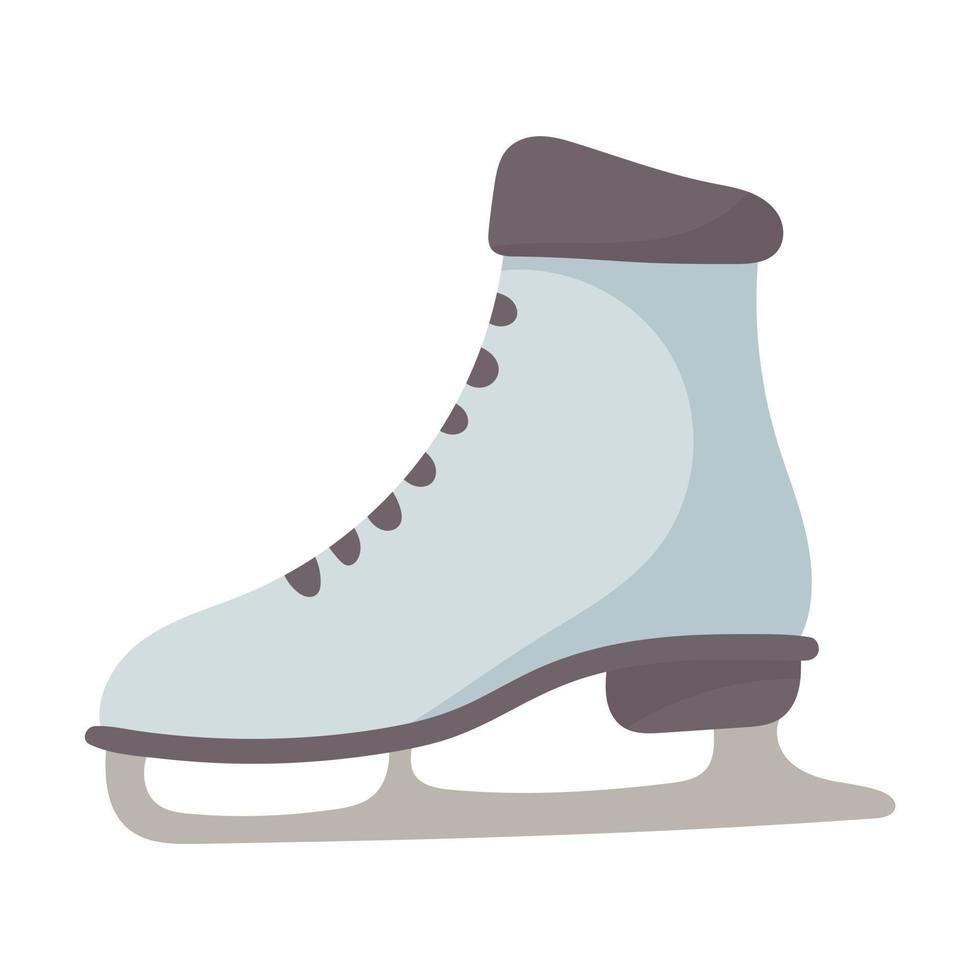 Vector isolated winter doodle illustration of a female ice skate.