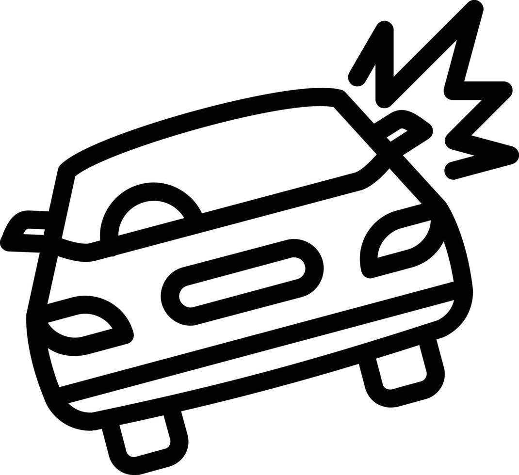 diseño de icono de vector de accidente de coche