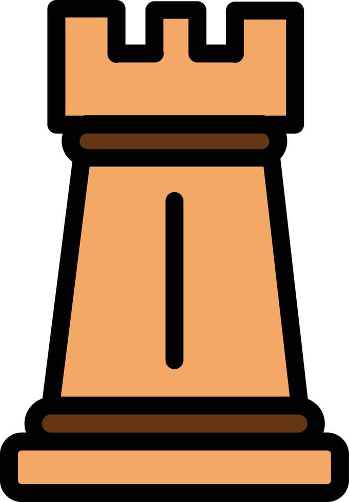 diseño de icono de vector de torre de ajedrez