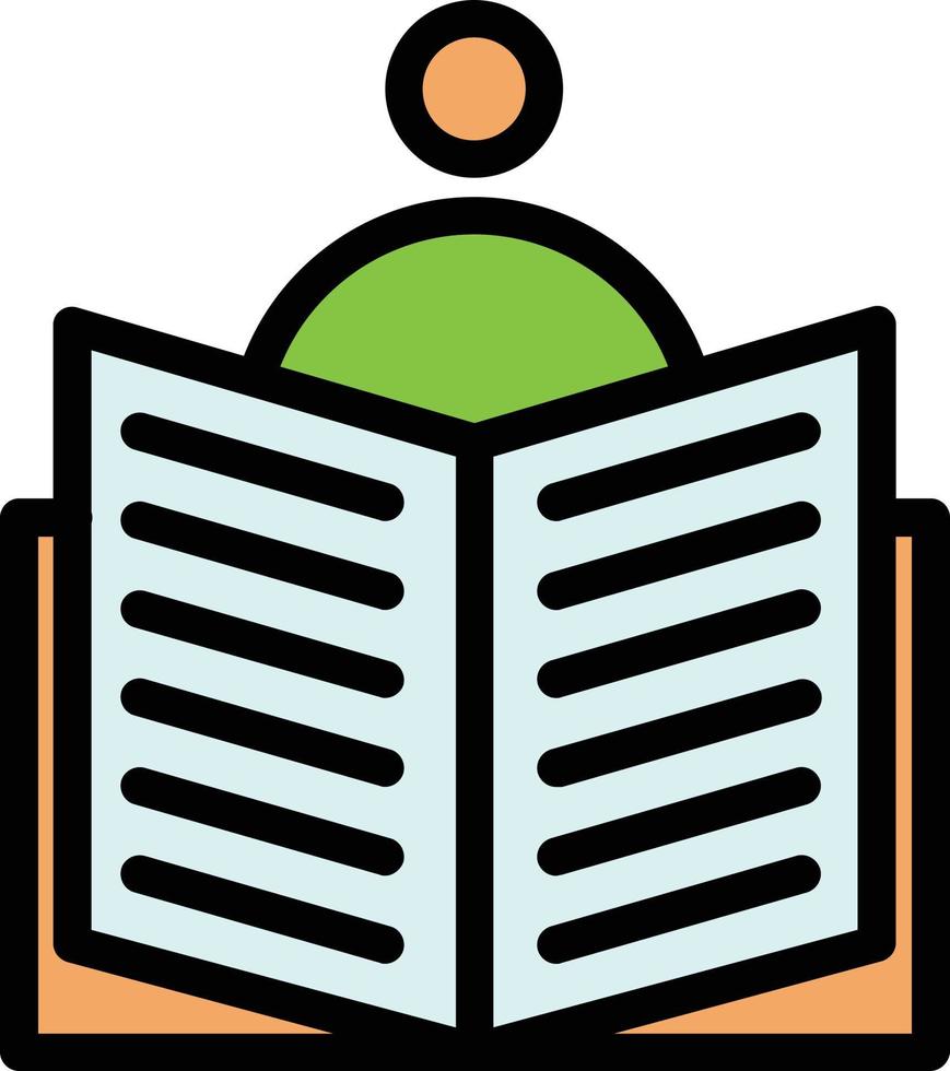 Book Reader Vector Icon Design