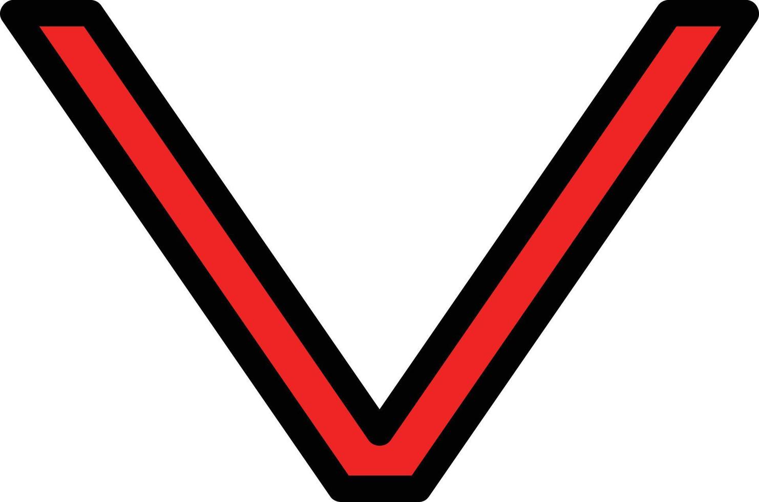Angle Down Vector Icon Design