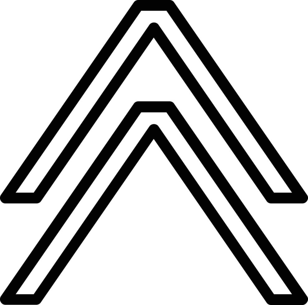 Angle Double Up Vector Icon Design