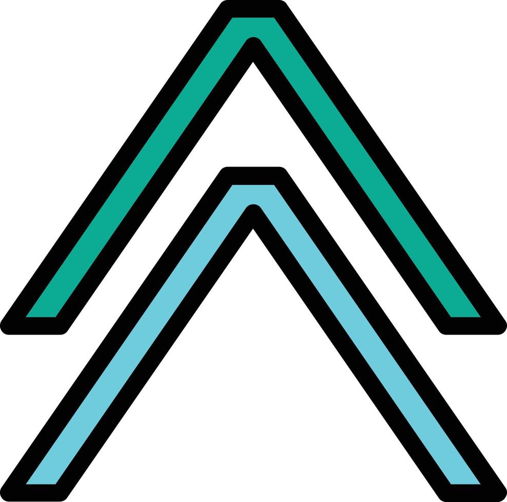 Angle Double Up Vector Icon Design
