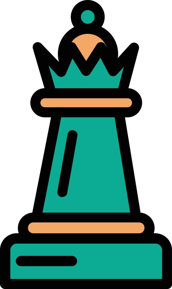 diseño de icono de vector de reina de ajedrez