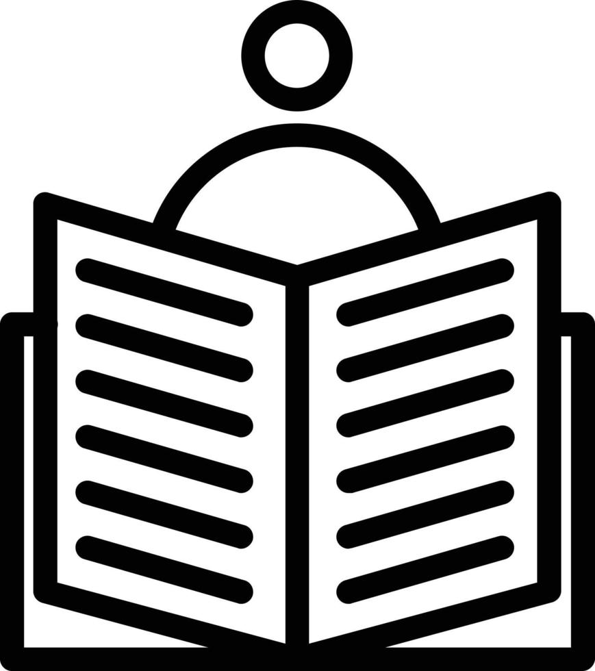 diseño de icono de vector de lector de libro