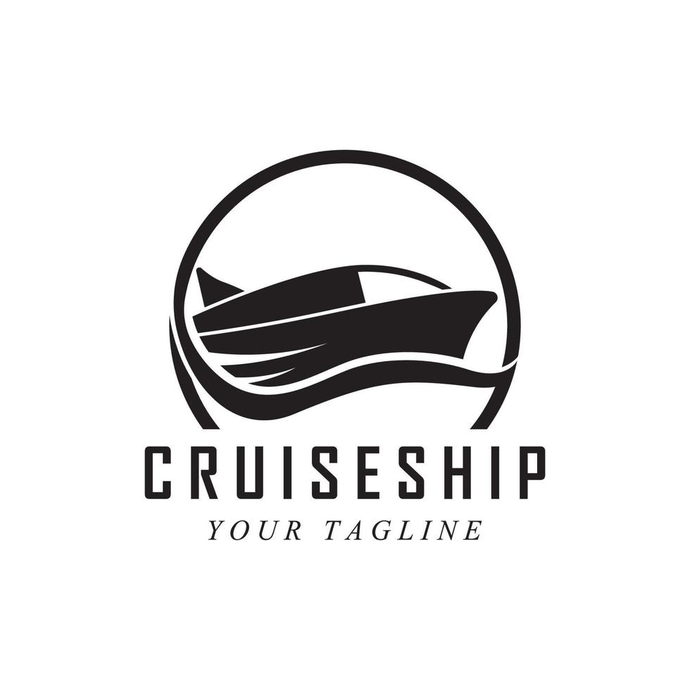 logotipo y vector a bordo con plantilla de eslogan