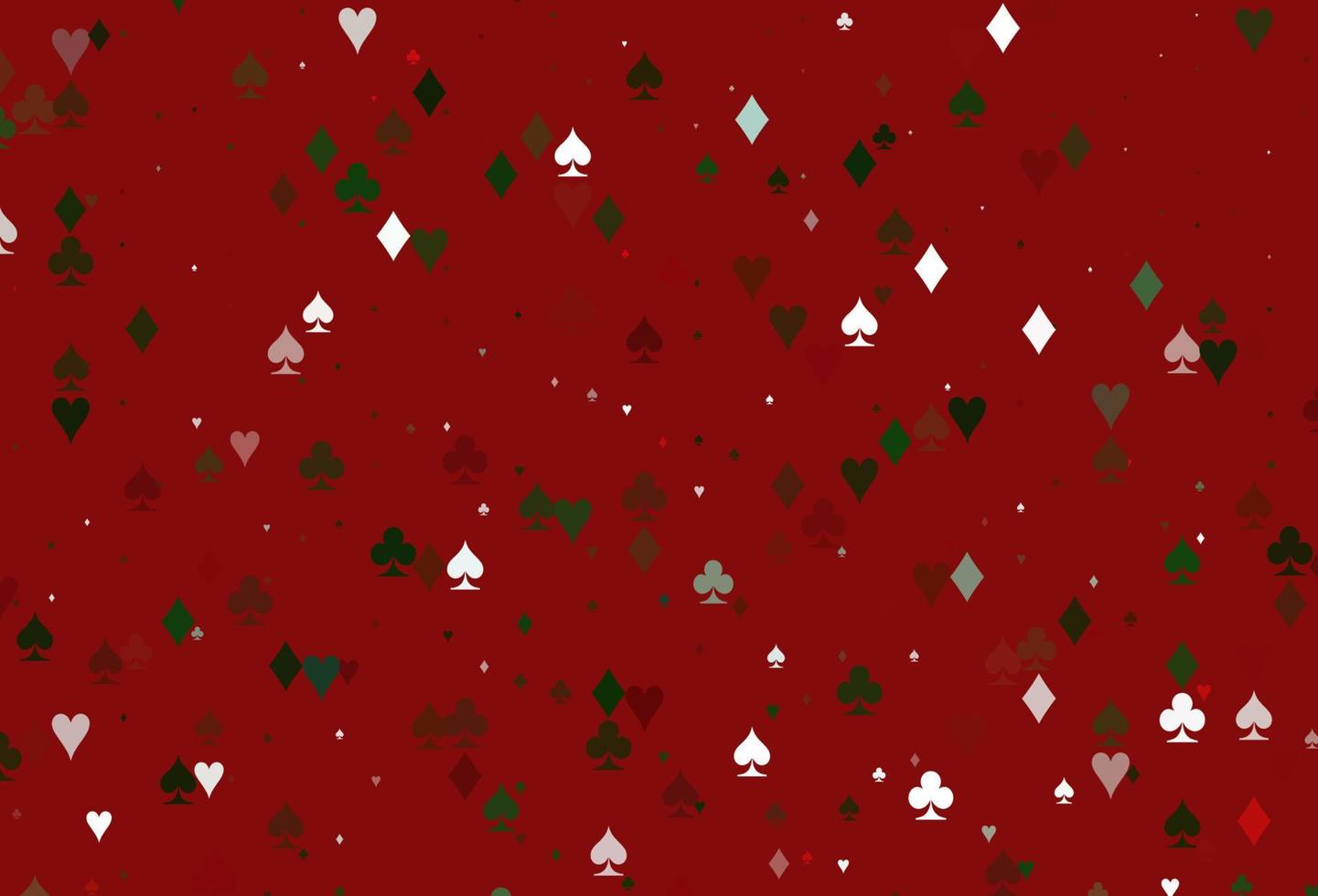 Light Green, Red vector cover with symbols of gamble.