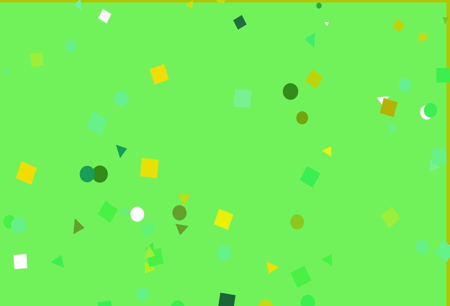 Light Green, Yellow vector cover in polygonal style with circles.