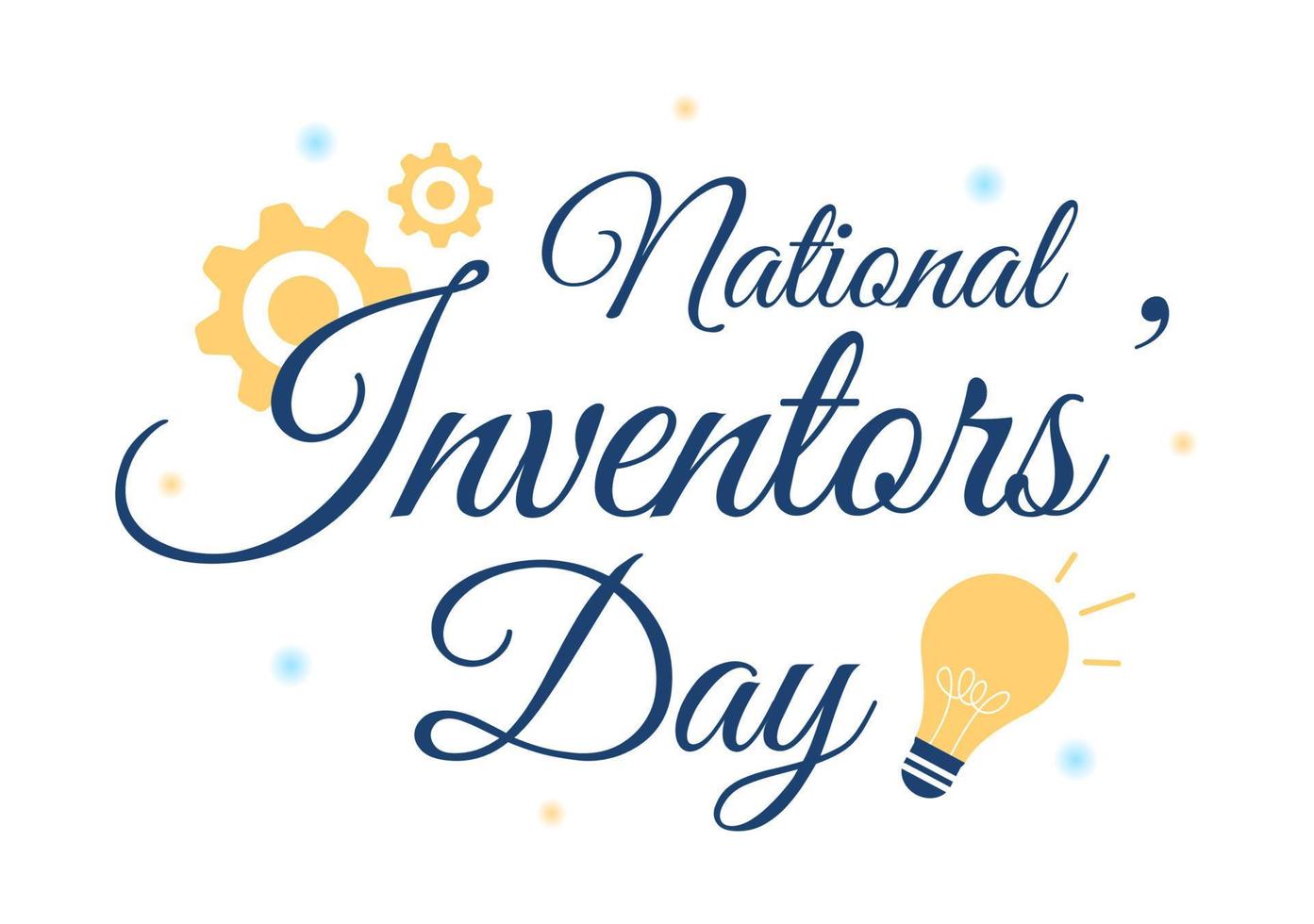 día nacional de los inventores el 11 de febrero celebración de la innovación genial para honrar al creador de la ciencia en la ilustración de plantilla dibujada a mano de dibujos animados planos vector