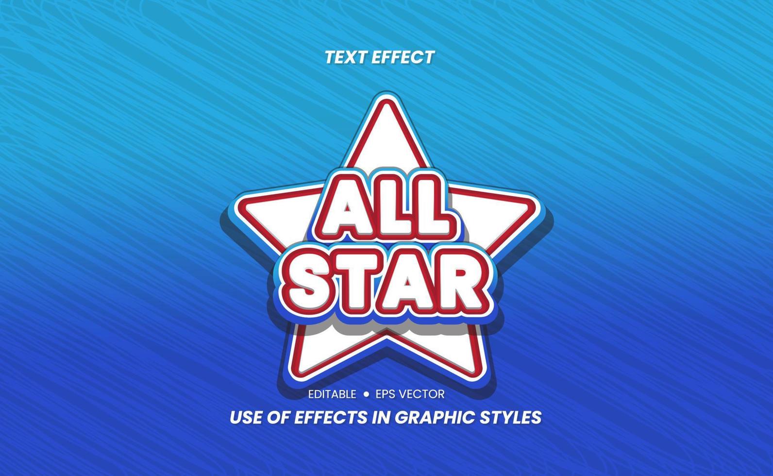 Text Effects - All Star text is editable vector