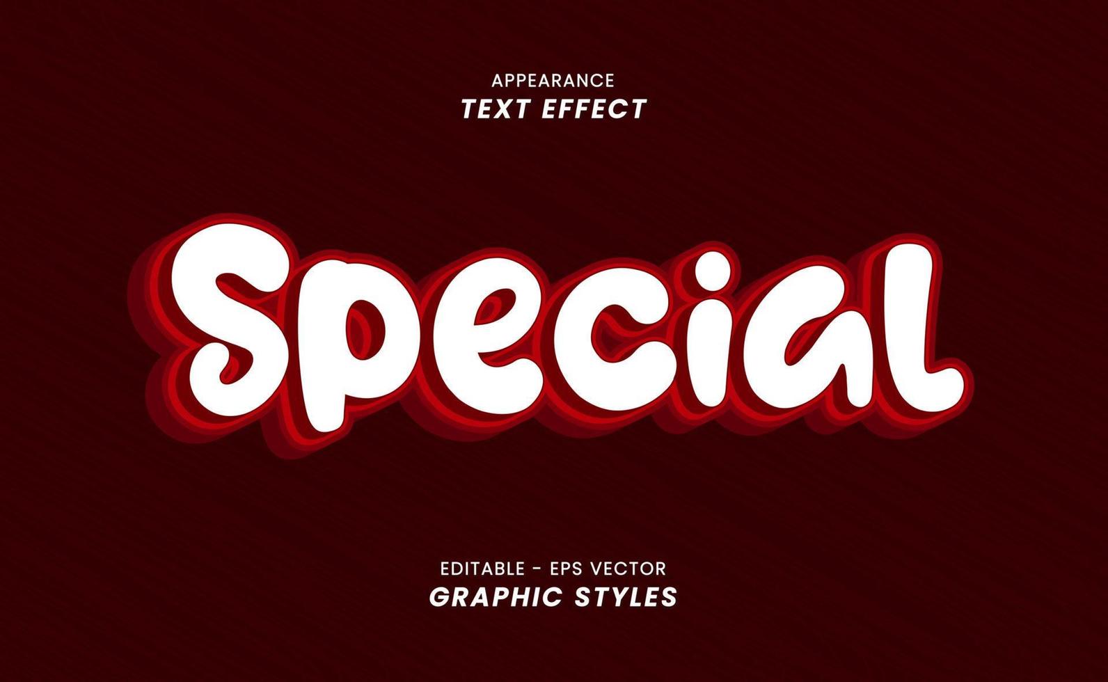 Appearance Text Effects - With Special Words vector