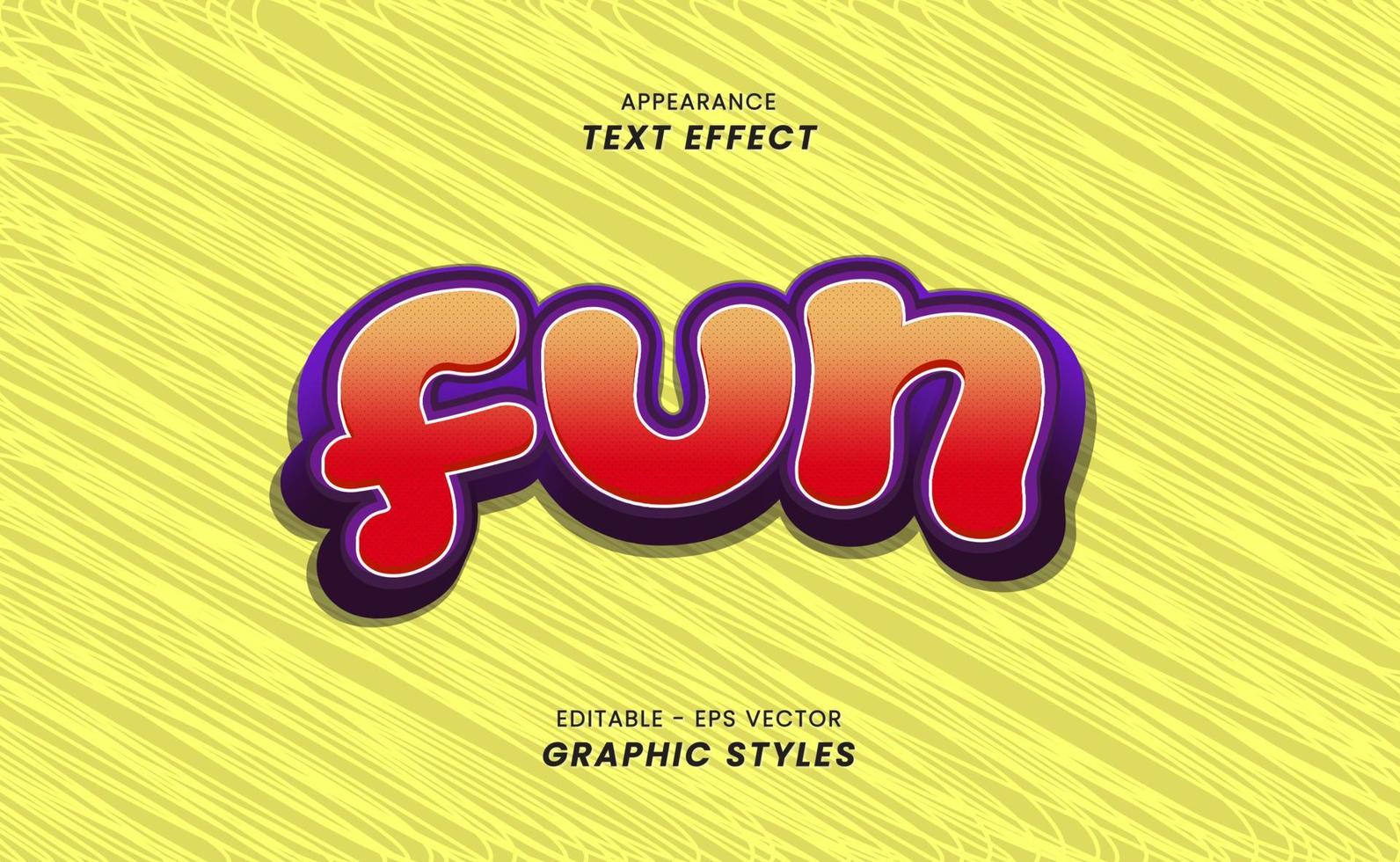 Appearance Text Effects Stickers - Writing Words Fun. vector